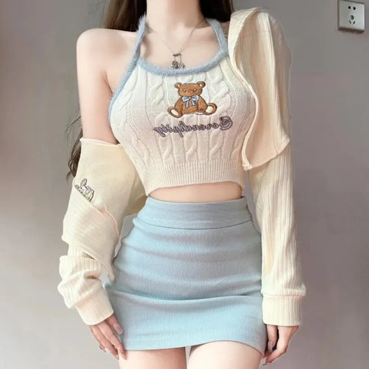 Knit Teddy Outfit - Tops & Tees - 1