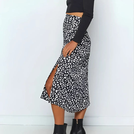Leopard Pattern Midi Skirts - Bottoms - 2