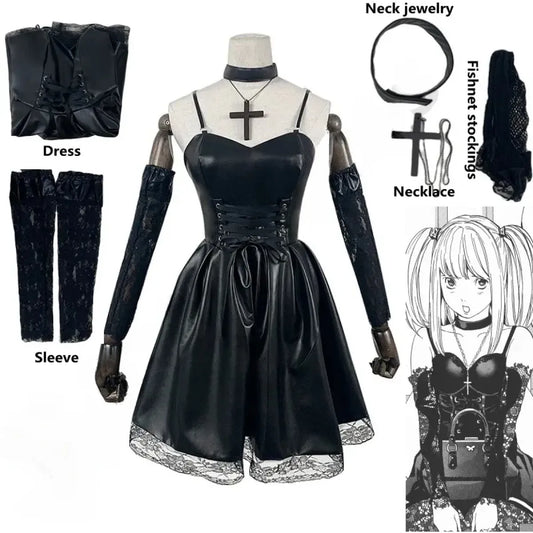 Misa Amane Gothic Cosplay Costume – Dress with Lace & Accessories - All Dresses - Cosplay - 1