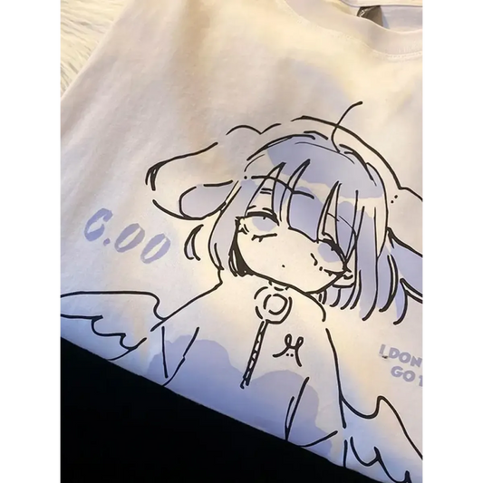 ’Monday’ Sad Anime Girl Tee - T-Shirts - 2