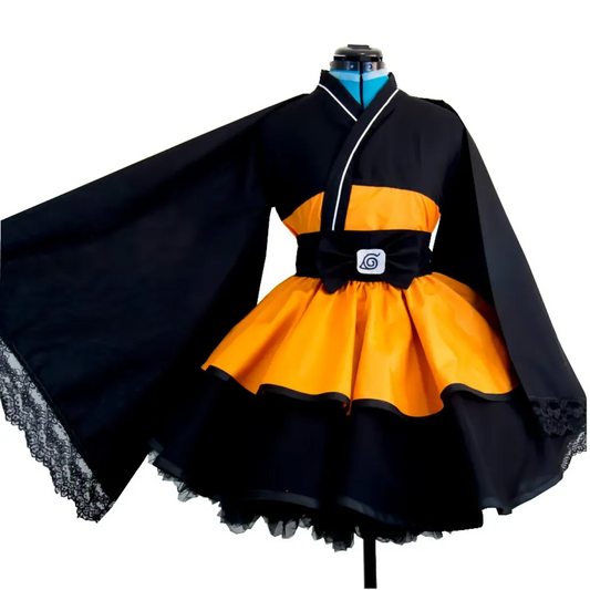 Naruto Uzumaki Gender Swap Kimono Lolita Dress - All Dresses - 1