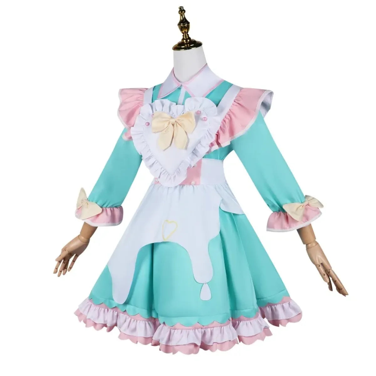 pastel maid dress Soft Girl Bow Lace Maid Dress Set Belchic