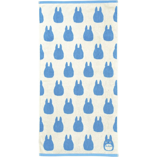 Studio Ghibli Silhouette Series (Bath Towel) My Neighbor Totoro Marushin Silhouette Towel Series Light Blue - Gifts
