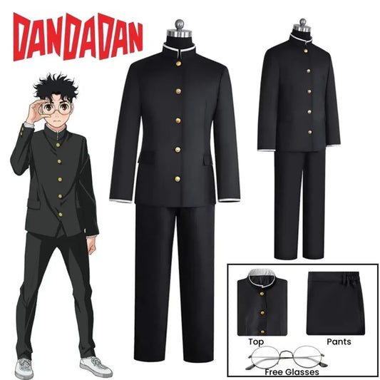 Ken Takakura Cosplay Costume – Dandadan School Uniform with Glasses - Anime - Cosplay - 1