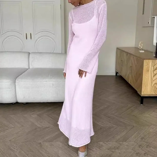 Soft Knit Ombre Maxi Sweater Dress - All Dresses - Dresses - 2