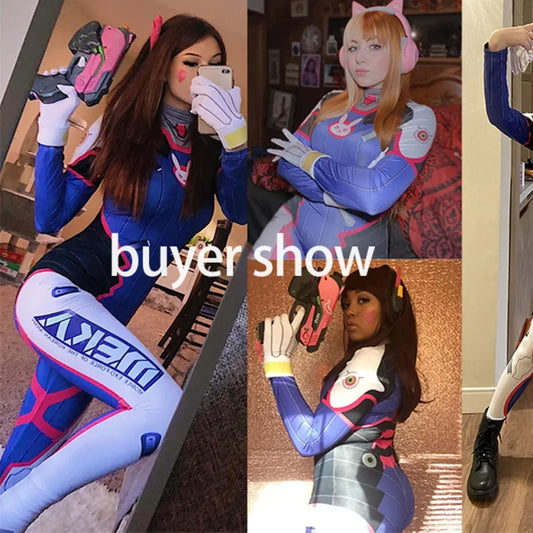 D.Va Cosplay Costume - Overwatch Bodysuit - Women’s Clothing & Accessories - 2