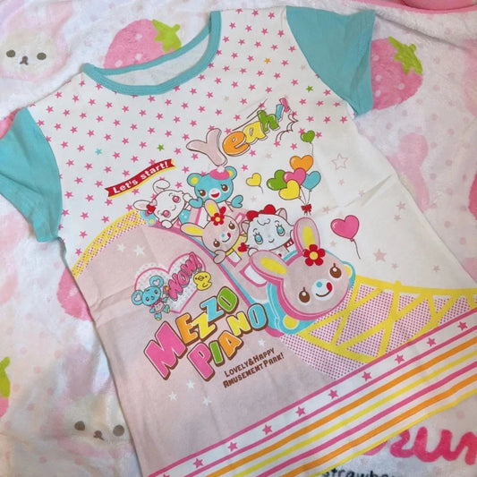 Pastel Kawaii Harajuku Crop Top – Cartoon Print Y2K Aesthetic Tee - T-Shirts - Short - Round - Crop Tops - 1