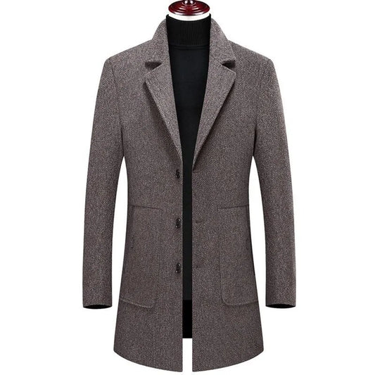 Plaid Button Coat - Men’s Clothing & Accessories - 11