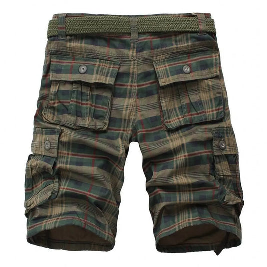 Plaid Patterned Cargo Shorts - Shorts - 4