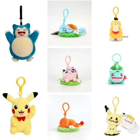 Pokemon Plush Keychain Set – Pikachu Snorlax Eevee & Friends - Harajuku Style - Plushie - 1