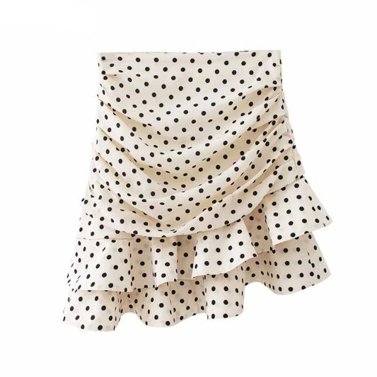Mini Polka Dot Ruffle Skirt - Bottoms - 1