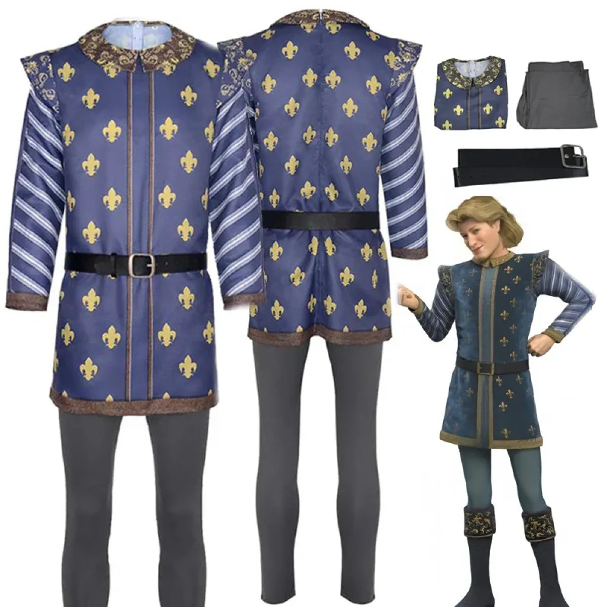 Prince Charming Shrek Cosplay Costume Set For Men Kawaii Stop prince-charming-shrek-cosplay-costume-set-for-men-kawaii-stop