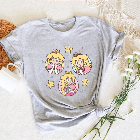 Royal Princess Peach Graphic Tee - T-Shirts - 2