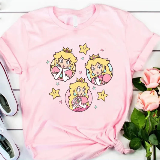 Royal Princess Peach Graphic Tee - T-Shirts - 1