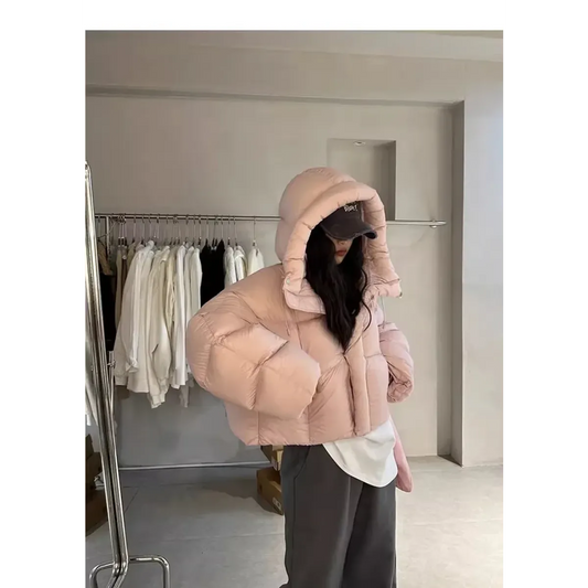 Korean Style Puffer Jacket with Hood - Jackets & Coats - Jacket - 6