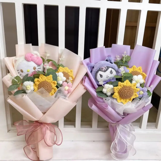 Sanrio Plush Flower Bouquet – Hello Kitty & Kuromi Gift Set - Christmas - Plushie - 1