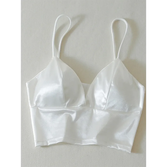 Satin Harajuku Spaghetti Strap Camisole - Camis & Tops - Crop Tops - 5