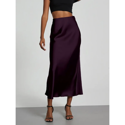 Harajuku Satin Mermaid Midi Skirt - Bottoms - Skirts - 2