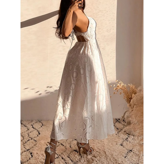 Sexy Backless Lace Dress - All Dresses - 2
