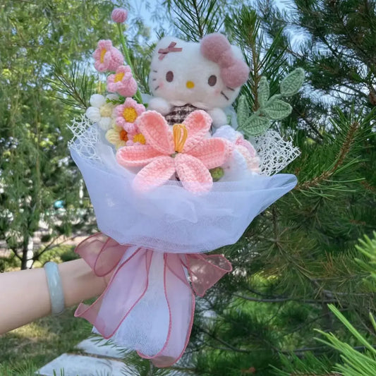 Hello Kitty Plush & Flower Bouquet – Valentine Gift - Harajuku Style - Plushie - 1