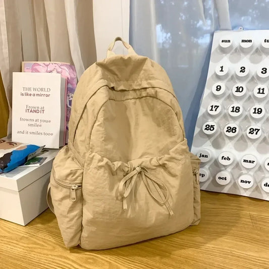 Kawaii Bow Soft Nylon Backpack - Women Bags & Wallets - Backpack - 11