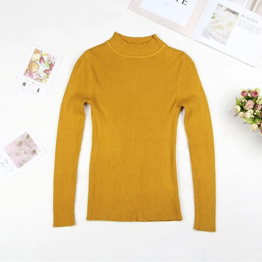 Solid Turtleneck Sweater - Sweaters - 18