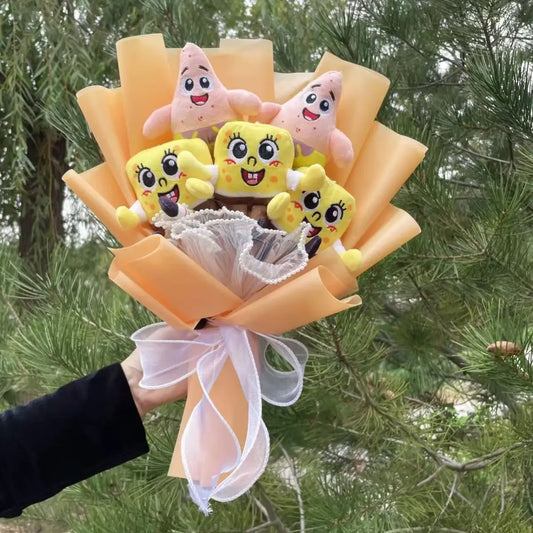 SpongeBob Plush Bouquet – Cute Gift for Birthdays & Graduations - Plushies - Plushie - 2