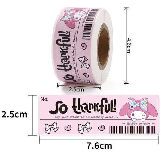 Sanrio My Melody Thank You Sticker Roll (120pcs) - Stationery & More - Stationary & More - 1