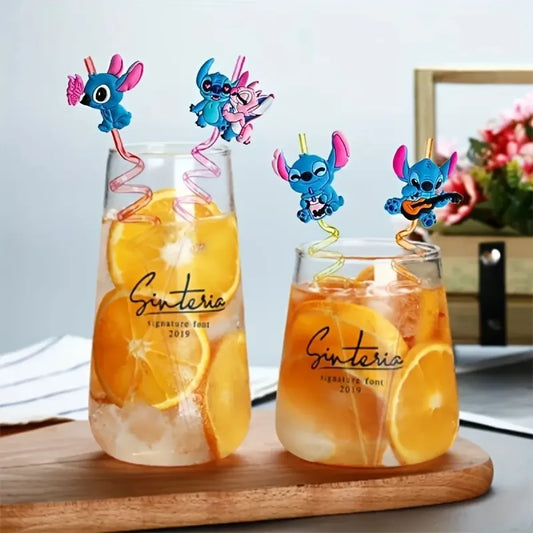 Stitch Kawaii Reusable Party Straws Set - Anime - Costume Props - 2