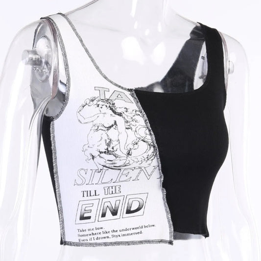 Streetwear Punk Style Crop Top - Women’s Clothing & Accessories - 24