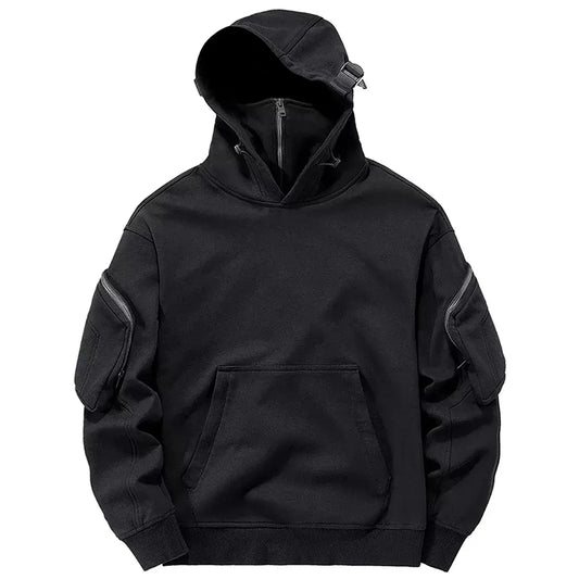 Techwear High Neck Hoodie - Hoodies & Sweatshirts - Men’s Hoodies - 16