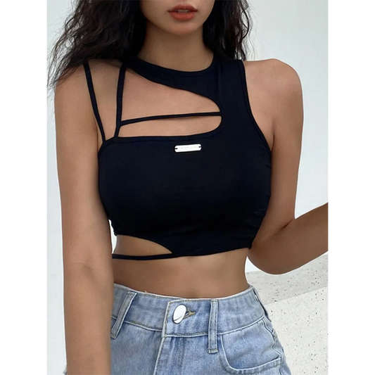 Sexy Hollow Out Techwear Tee - Black / L - T-Shirts - Shirts & Tops - 6 - 2024