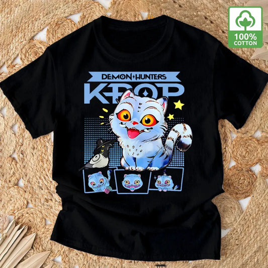 Kpop Demon Hunters Tiger Graphic Cotton Tee - T-Shirts - T-Shirt - 1