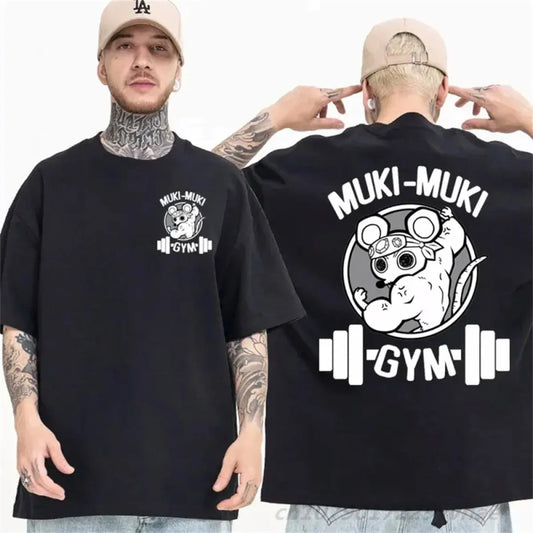 Uzui Tengen Muki-Muki Gym Oversized T-Shirt - T-Shirts - T-Shirt - 1
