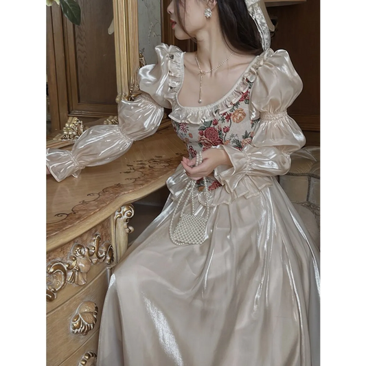 Vintage Floral Midi Dress - All Dresses - Dresses - 1 - 2024