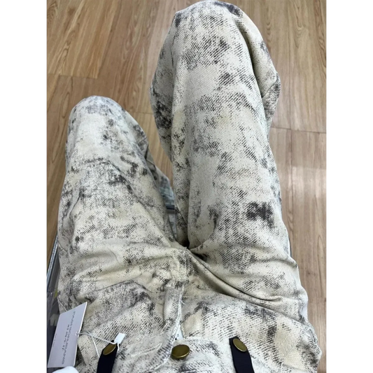 Y2K Tie Dye Wide Leg Denim Pants - Bottoms - Pants - 2