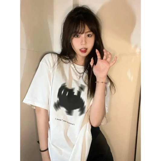 Y2K Buzzed Cat Tee - T-Shirts - 1