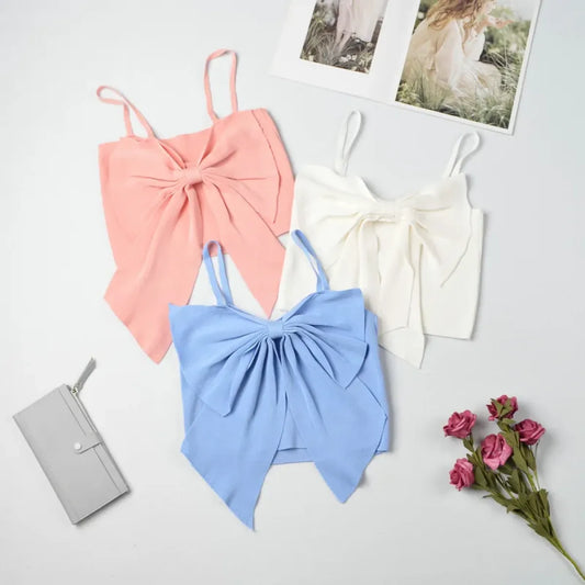 Bow Front Y2K Crop Cami Top - Women’s Clothing & Accessories - Tank Top / Cami - 2