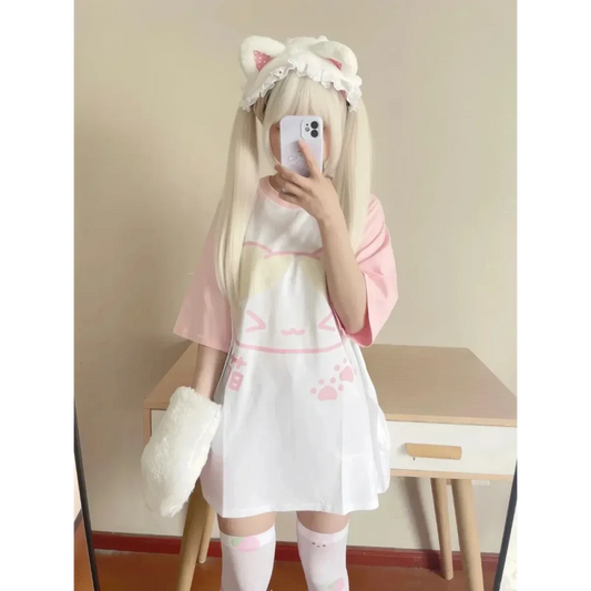 Y2K Harajuku Cute Anime T-Shirt - T-Shirts - Short - Round - T-Shirt - 2