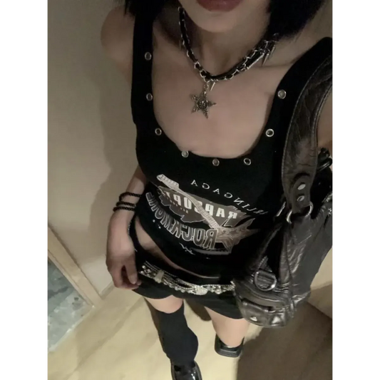 Y2K Punk Rock Graphic Camisole Tank Top - Women’s Clothing & Accessories - Tank Top / Cami - 2