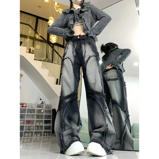 Y2K Wide Leg Denim Jeans - Bottoms - Women’s Pants - 1