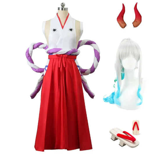 Yamato Cosplay Kimono Set with Wig & Accessories - Dresses - Cosplay - 1