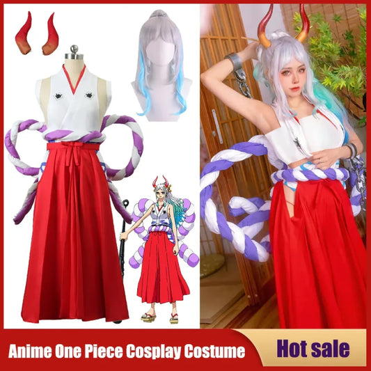 One Piece Yamato Cosplay - Kimono Uniform & Wig - Anime - 1