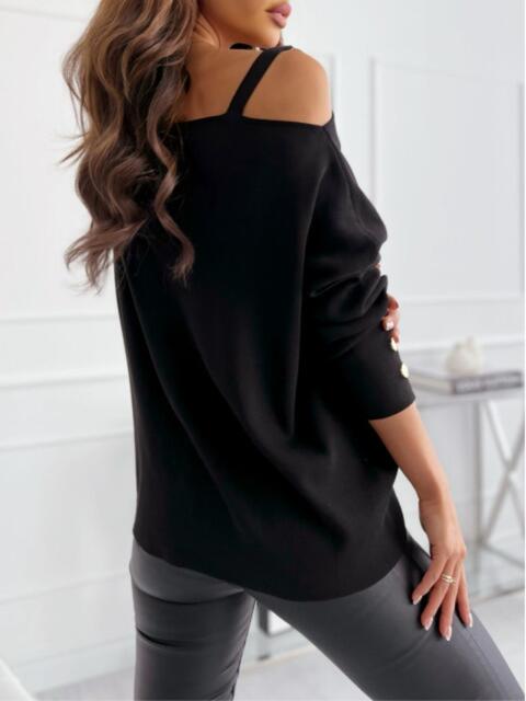 Asymmetrical Neck Buttoned Top - Kawaii Stop - Blouses, O@L@N, Ship From Overseas