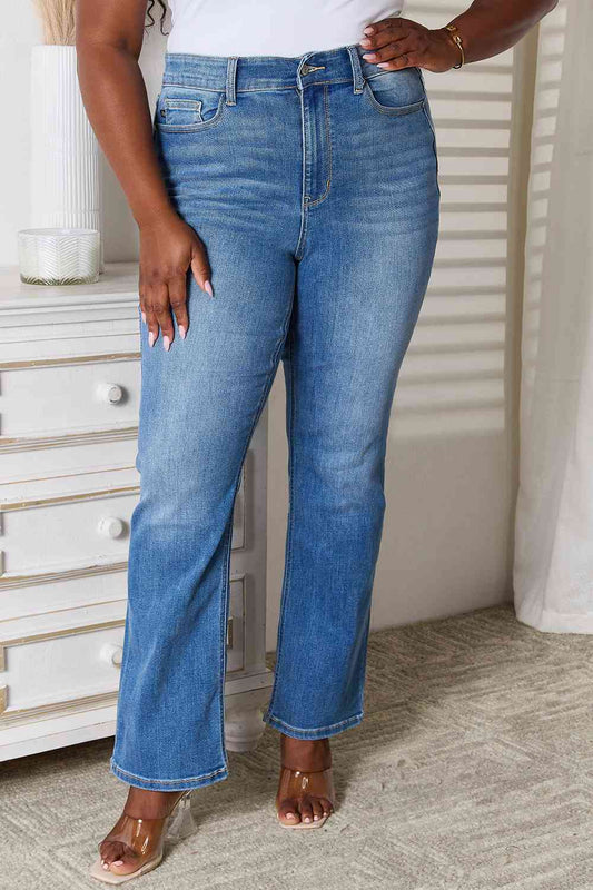 Bootcut Jeans with Pockets - Kawaii Stop - Bootcut Jeans, Chic Outfits, Classic Style, Denim Lover, Dressy or Casual, Everyday Wear, Fashion Forward, Fashion Staple, Judy Blue, Must-Have, Pocketed Denim, Ship from USA, Timeless Fashion, Versatile, Wardrobe Essential, Women's Jeans