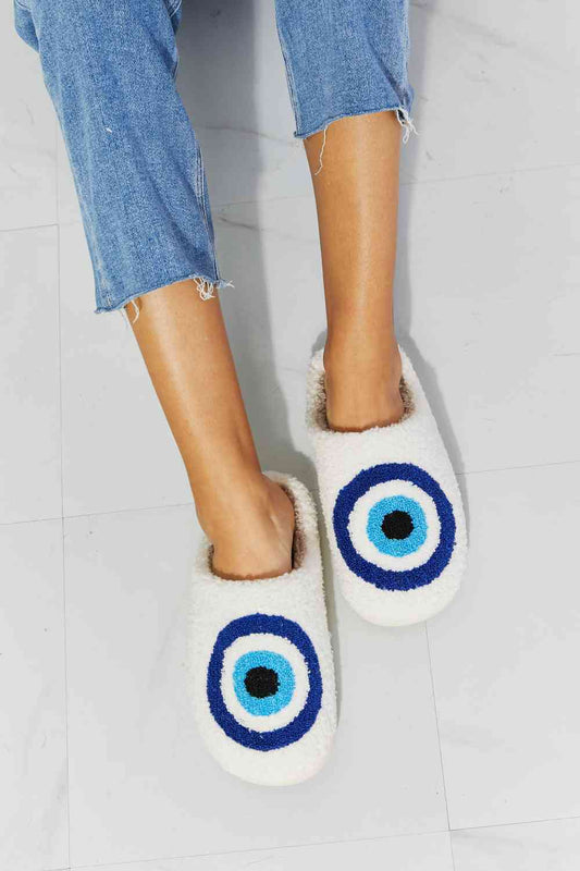 Eye Plush Slipper - Kawaii Stop - Comfortable Slippers, Cozy Footwear, Faux Fur, Flats, Graphic Design, Home Essentials, Imported Materials, Loungewear, Melody, Plush Comfort, Relaxation, Round Toe, Self-Care, Ship from USA, Slippers, Stylish Slippers, US Shoe Sizes