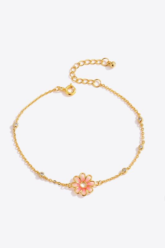 Flower Chain Bracelet - Kawaii Stop - Bracelet, Bracelets, Copper and Zircon, Elegant Jewelry, Flower Chain Bracelet, Ken, Modern Design, Polished Craftsmanship, Ship From Overseas