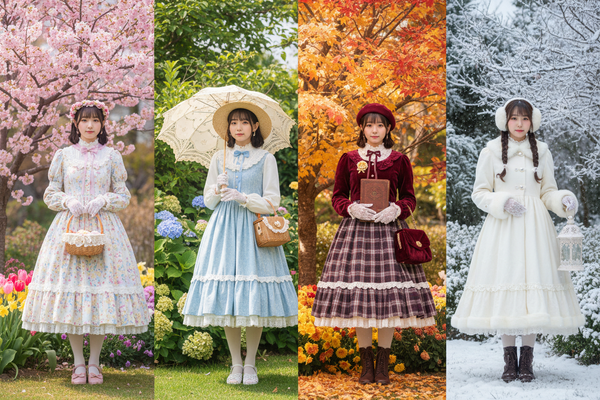 Elegant lolita dress styles for every season, perfect for kawaii fashion and anime-inspired outfits