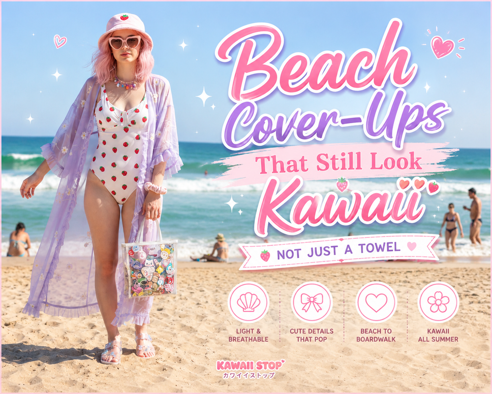 Beach Cover-Ups That Still Look Kawaii (Not ’Just a Towel’) - beach outfit ideas, boardwalk outfit, cute beach outfits,