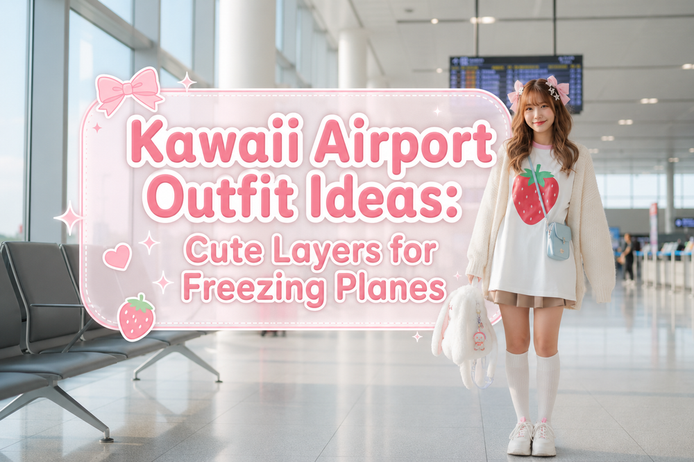 Kawaii Airport Outfit Ideas: Cute Layers for Freezing Planes - Airplane Outfit Ideas, Airport Outfit Ideas, Backpack